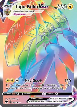 Tapu Koko VMAX 166/163 - Battle Styles Holofoil