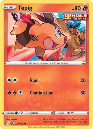 Tepig 23/163 - Battle Styles Reverse Holofoil