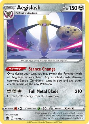 Aegislash 107/163 - Battle Styles Holofoil