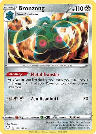 Bronzong 102/163 - Battle Styles Holofoil