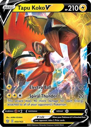 Tapu Koko V 50/163 - Battle Styles Holofoil