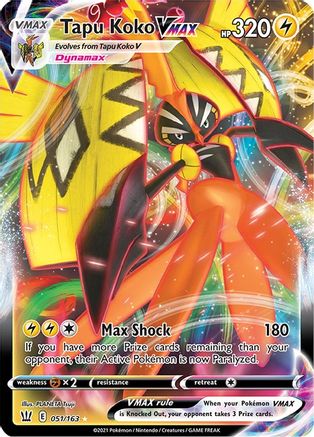 Tapu Koko VMAX 51/163 - Battle Styles Holofoil