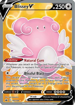 Blissey V 182/198 - Chilling Reign Holofoil