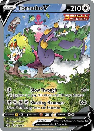 Tornadus V (Alternate Full Art) 185/198 - Chilling Reign Holofoil