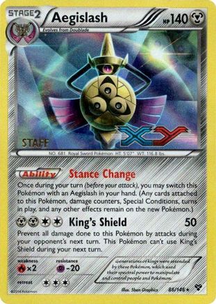 Aegislash (Prerelease Promo) [Staff] 86 - XY Promos Holofoil