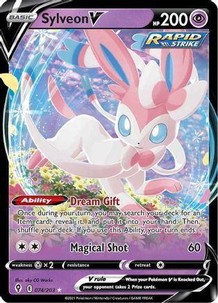 Sylveon V 74/203 - Evolving Skies Holofoil