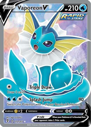 Vaporeon V 172/203 - Evolving Skies Holofoil