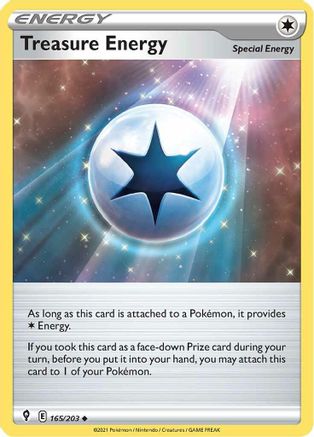 Treasure Energy 165/203 - Evolving Skies Reverse Holofoil