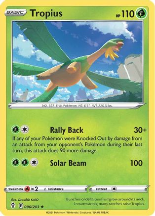 Tropius 6/203 - Evolving Skies Reverse Holofoil