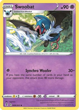 Swoobat 69/203 - Evolving Skies Reverse Holofoil