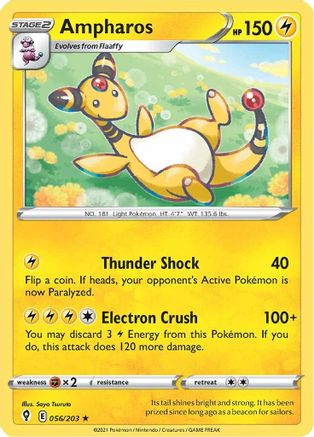 Ampharos 56/203 - Evolving Skies Reverse Holofoil