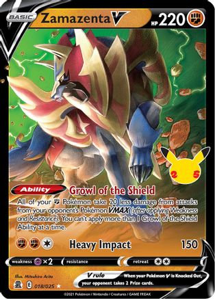 Zamazenta V 18/25 - Celebrations Holofoil