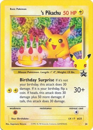 _____'s Pikachu 24/25 - Celebrations Classic Collection Holofoil