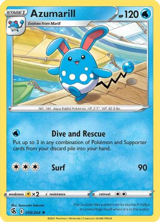 Azumarill 59/264 - Fusion Strike Reverse Holofoil