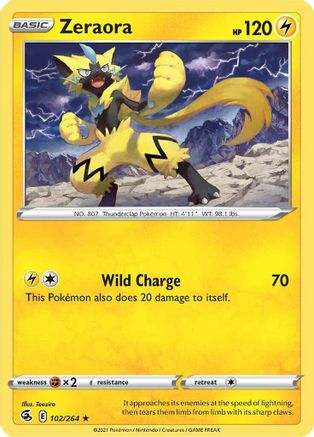 Zeraora 102/264 - Fusion Strike Reverse Holofoil