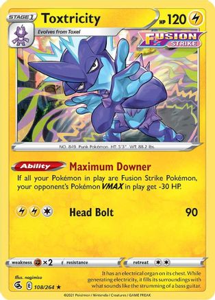 Toxtricity 108/264 - Fusion Strike Holofoil