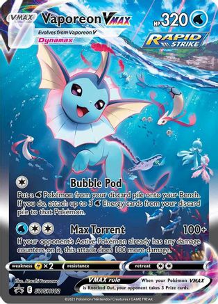 Vaporeon VMAX SWSH182/307 - SWSH Black Star Promos Holofoil