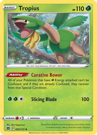 Tropius 5/172 - Brilliant Stars Reverse Holofoil