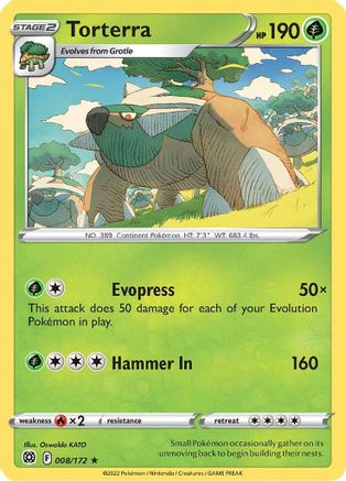 Torterra 8/172 - Brilliant Stars Reverse Holofoil