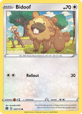 Bidoof 120/172 - Brilliant Stars Reverse Holofoil