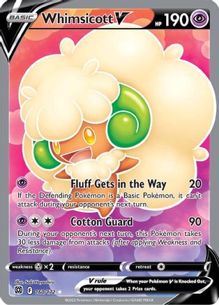 Whimsicott V 160/172 - Brilliant Stars Holofoil