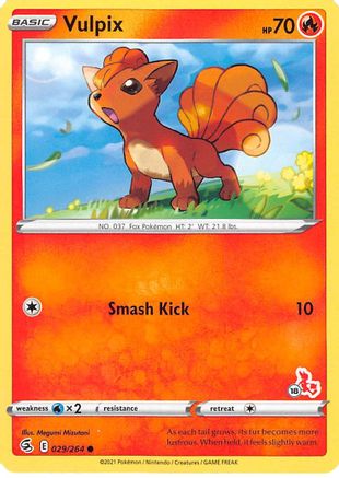 Vulpix - 029/264 (#18 Cinderace Stamped) 29 - Battle Academy 2022