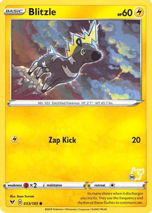 Blitzle - 053/185 (#30 Pikachu Stamped) 53 - Battle Academy 2022