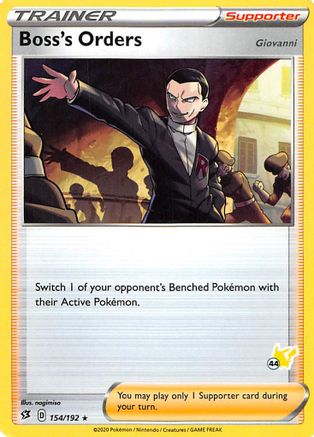 Boss's Orders - 154/192 (#44 Pikachu Stamped) 154 - Battle Academy 2022