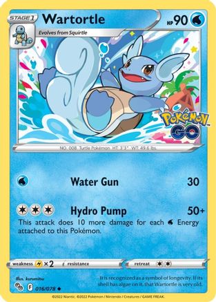 Wartortle 16/78 - Pokmon GO Reverse Holofoil