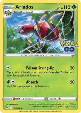 Ariados 7/78 - Pokmon GO Reverse Holofoil