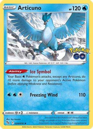 Articuno 24/78 - Pokmon GO Holofoil