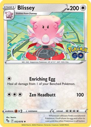 Blissey 52/78 - Pokmon GO Reverse Holofoil