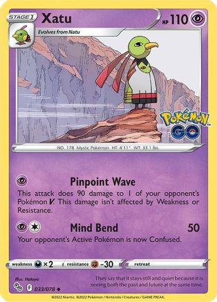 Xatu 33/78 - Pokmon GO Reverse Holofoil