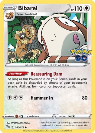 Bibarel 60/78 - Pokmon GO Reverse Holofoil