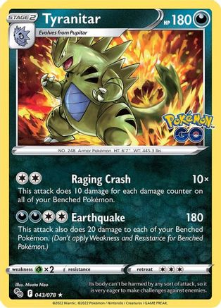 Tyranitar 43/78 - Pokmon GO Holofoil