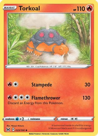 Torkoal 23/196 - Lost Origin Reverse Holofoil