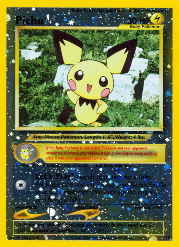 Pichu (35) Black Star Promo (Reverse Foil) Near Mint