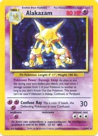 Alakazam 1/102 - Base Holofoil