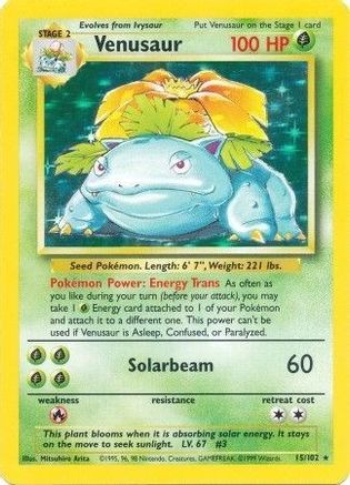 Venusaur 15/102 - Base Holofoil