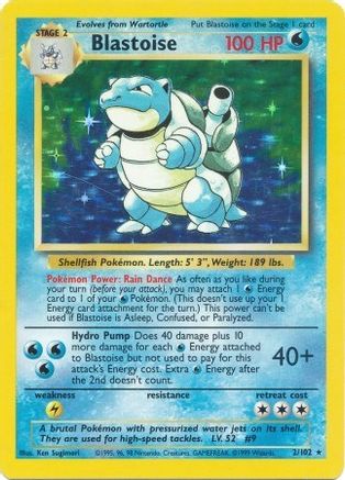 Blastoise 2/102 - Base Holofoil