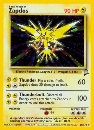 Zapdos 20/130 - Base Set 2 Holofoil