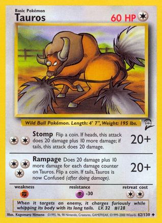 Tauros 62/130 - Base Set 2