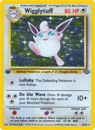 Wigglytuff 16/64 - Jungle 1st Edition Holofoil