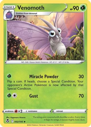 Venomoth 2/195 - Silver Tempest