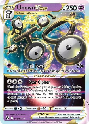 Unown VSTAR 66/195 - Silver Tempest Holofoil