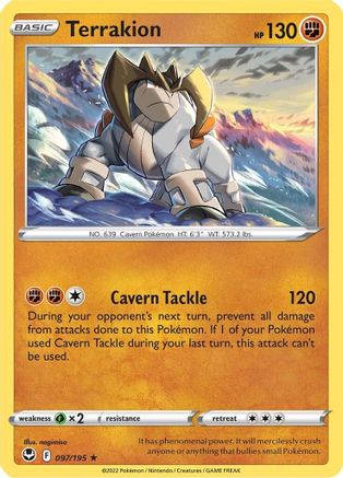 Terrakion 97/195 - Silver Tempest Holofoil