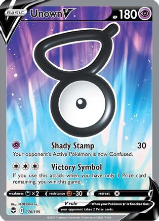 Unown V 176/195 - Silver Tempest Holofoil