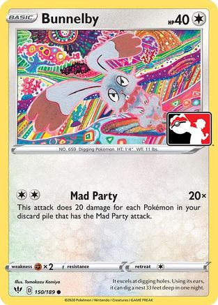 Bunnelby 150 - Prize Pack Series Cards Holofoil