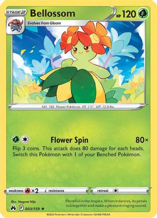 Bellossom 3/159 - Crown Zenith Reverse Holofoil