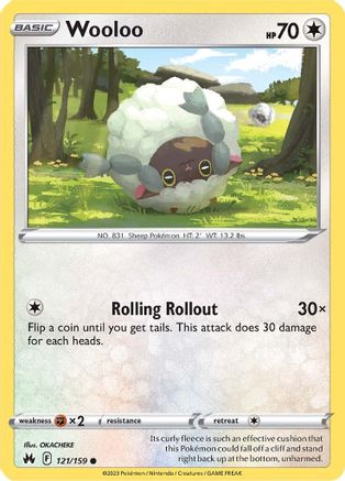 Wooloo 121/159 - Crown Zenith Reverse Holofoil